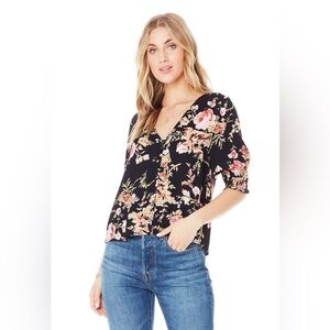 Saltwater LUXE boho black blouse